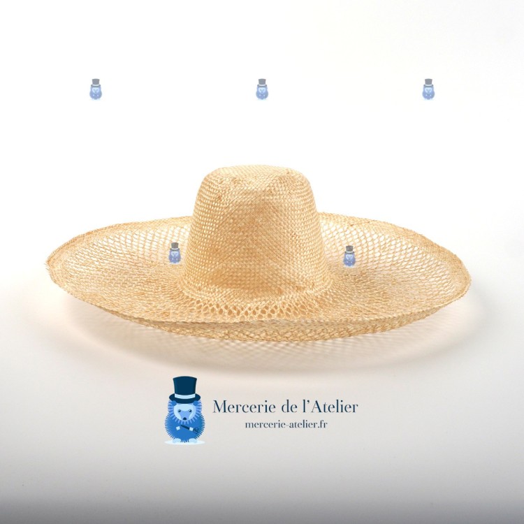 Cappellina in Sisal Naturale con Bordo Traforato