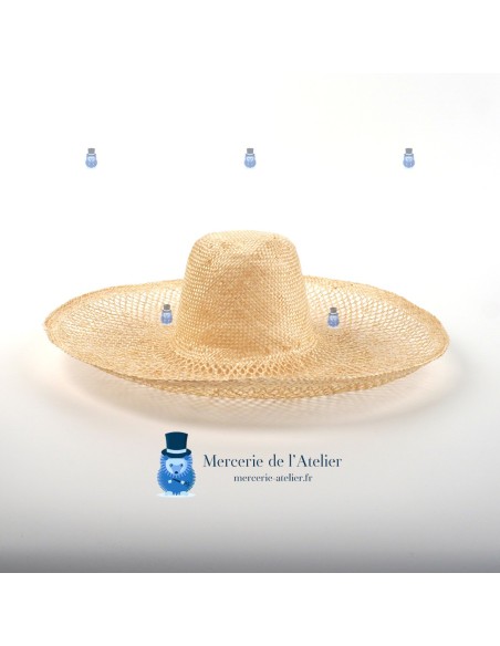 Cappellina in Sisal Naturale con Bordo Traforato