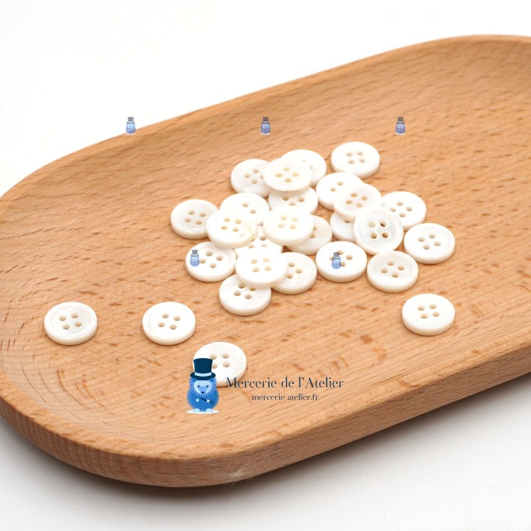 Natural Mother of Pearl Button - Type 1 - 11mm
