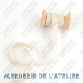 Gros grain 10mm - Naturel - coton