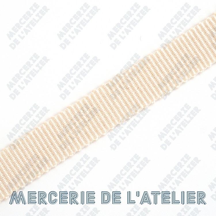 Gros grain 10mm - Naturale - cotone