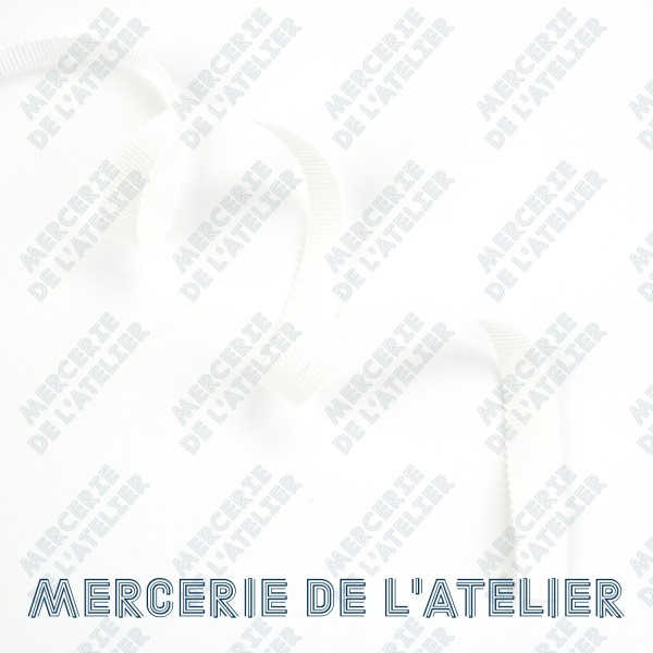 Gros grain 10mm - Blanc - coton