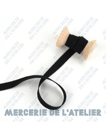 Gros grain 10mm - Preto - algodão