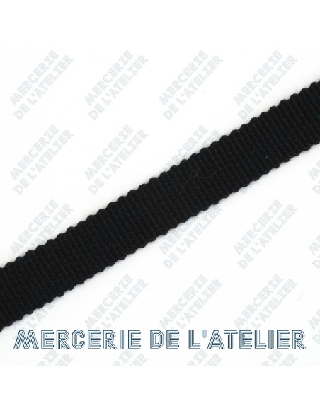 Grosgrain-Band 10mm - Schwarz - Baumwolle