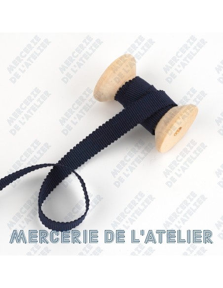Grosgrain 10mm - Marineblauw - katoen