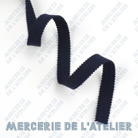 Gros grain 10mm - Bleu Marine - coton