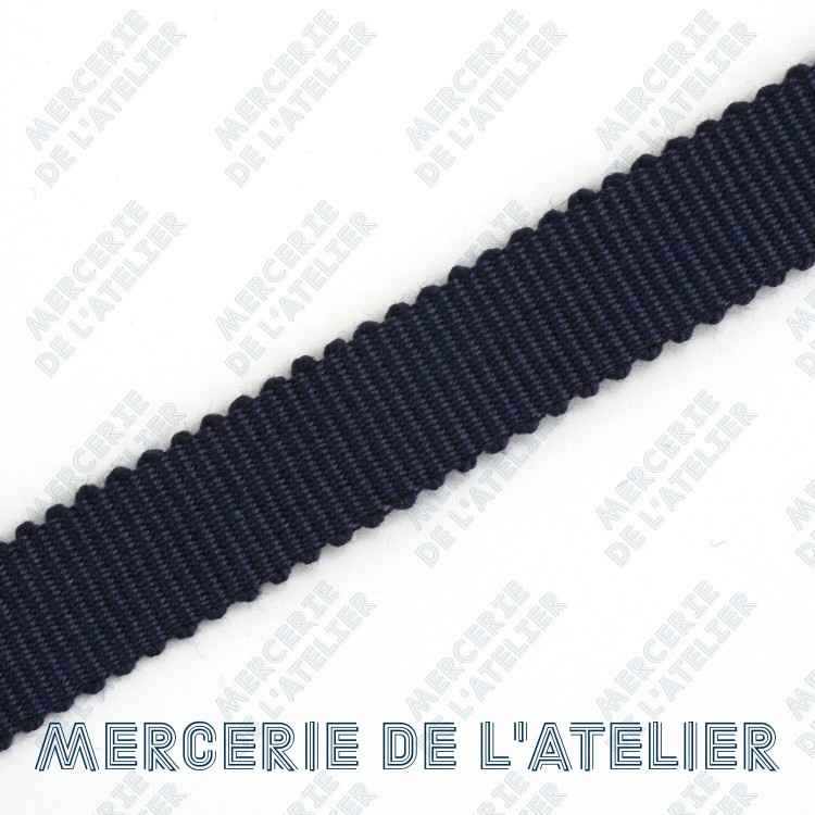 Grosgrain-Band 10mm - Marineblau - Baumwolle