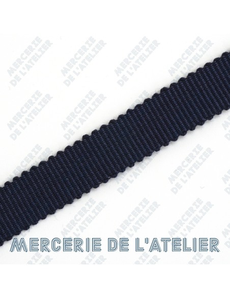Grosgrain-Band 10mm - Marineblau - Baumwolle
