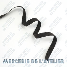 Gros grain 10mm - Gris Anthracite - coton