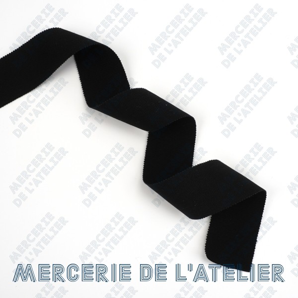 Gros grain 45mm - Noir - coton