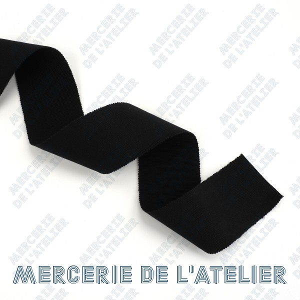 Gros grain 55mm - Noir - coton