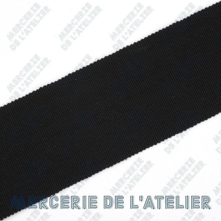 Grosgrain ribbon 55mm - Black - cotton