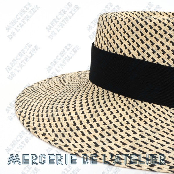 Gros grain 55mm - Noir - coton