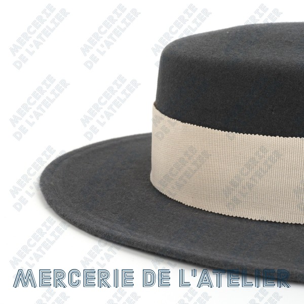 Gros grain 45mm - Naturel - coton