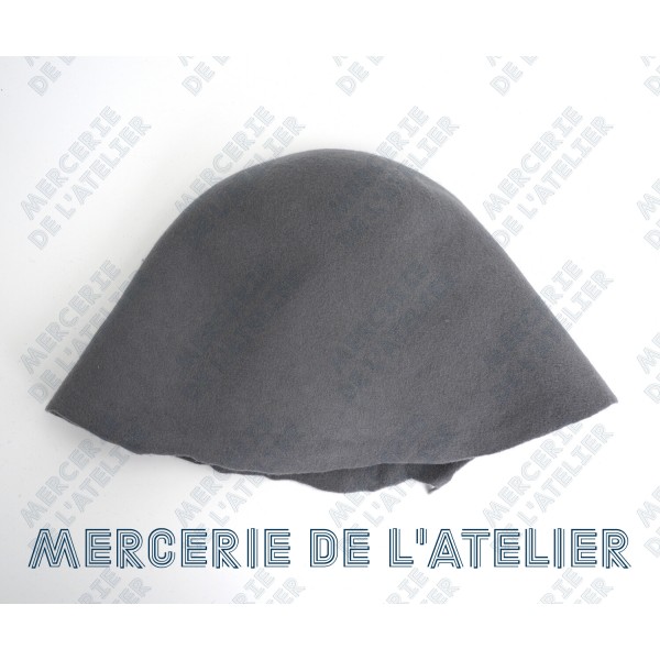 Cône feutre de laine - Gris Moyen