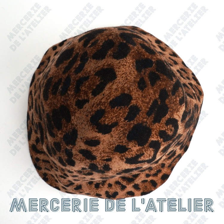 Wool felt hat body cone - Leopard