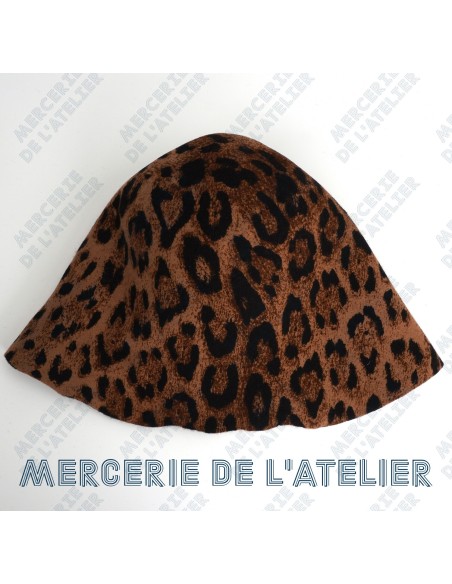 Wool felt hat body cone - Leopard