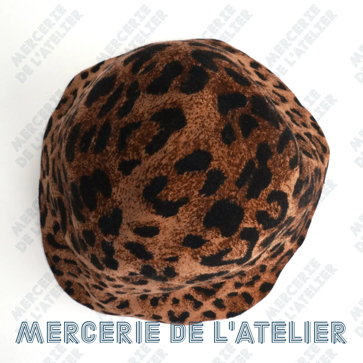 Cono in feltro di lana - Leopardo