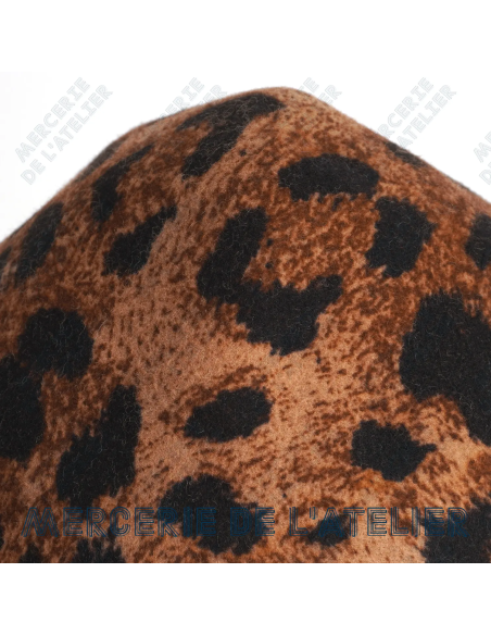 Wool felt hat body cone - Leopard