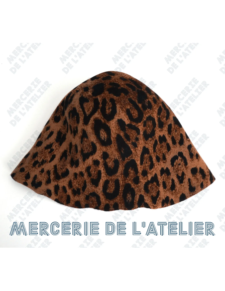 Cône feutre de laine - Léopard