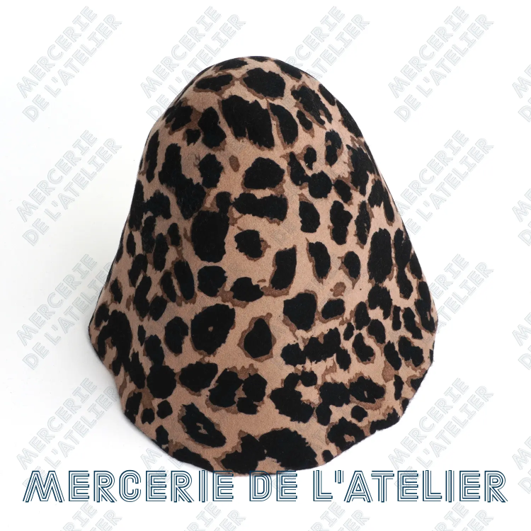 copy of Wool felt hat body cone - Leopard