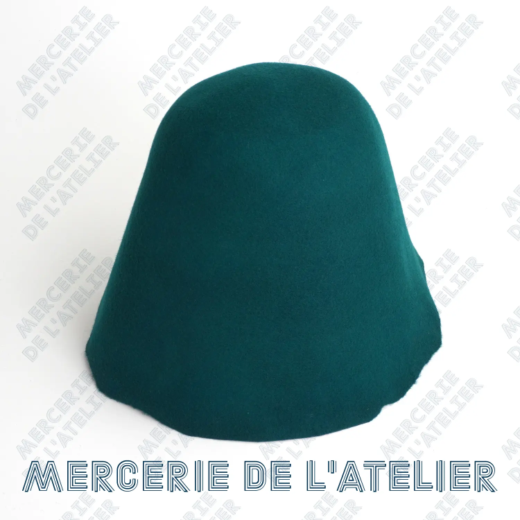 Cône feutre de laine - Vert Emeraude