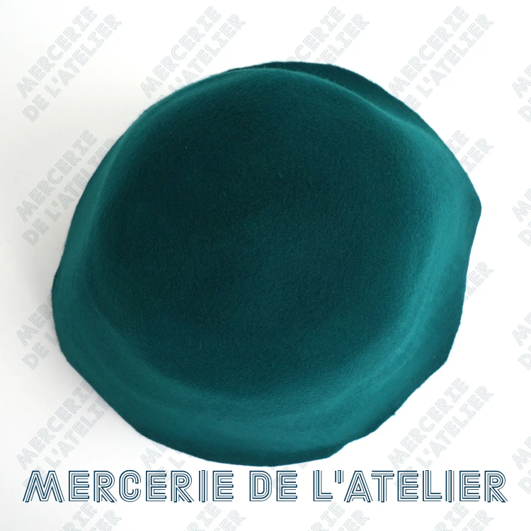 Cône feutre de laine - Vert Emeraude