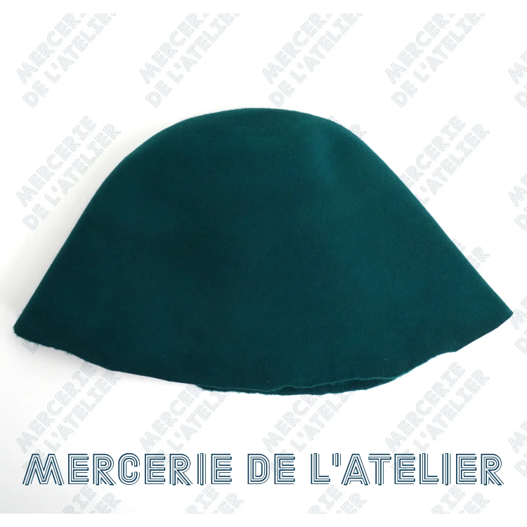 Cône feutre de laine - Vert Emeraude