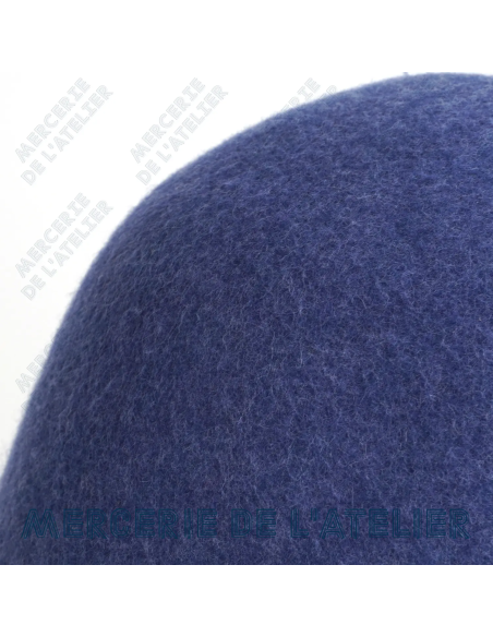 Cône feutre de laine - Bleu Denim Chiné 2