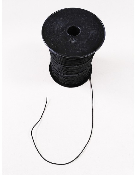 Elástico redondo 2mm Preto - para máscara