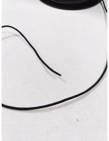 Elástico redondo 2mm Preto - para máscara 2