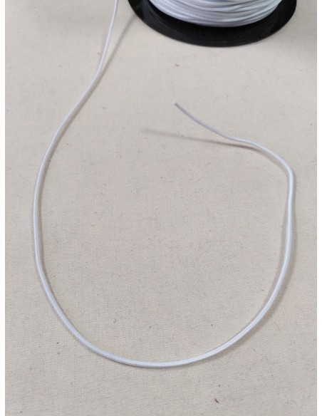 Elastico tondo 2mm Bianco - per mascherina 2