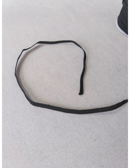 Elastico piatto 6mm Nero - per mascherina 2