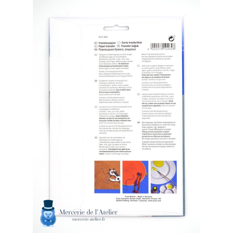 PRYM - Carbonpapier wit en blauw