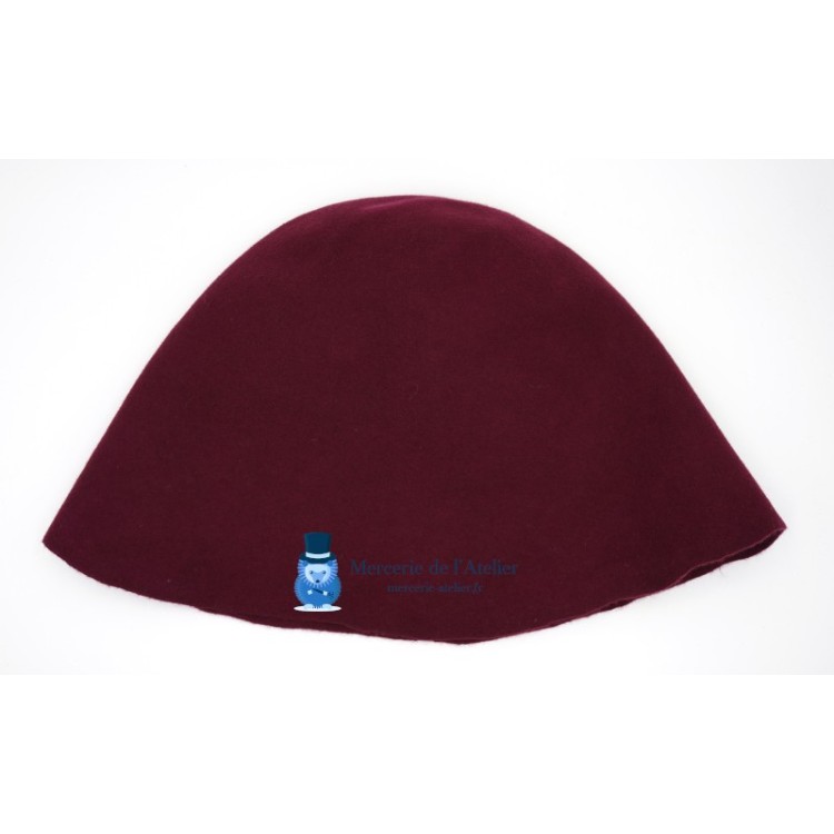 Wool felt cone - Burgundy