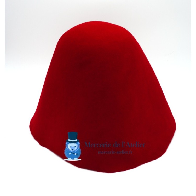 Cono fieltro de lana - Rojo Cereza