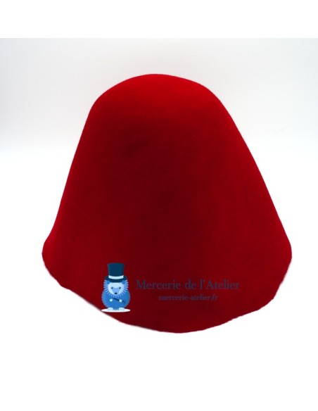 Cono fieltro de lana - Rojo Cereza