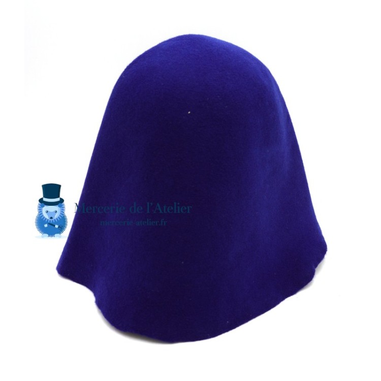 Cone feltro de lã - Azul Cobalto
