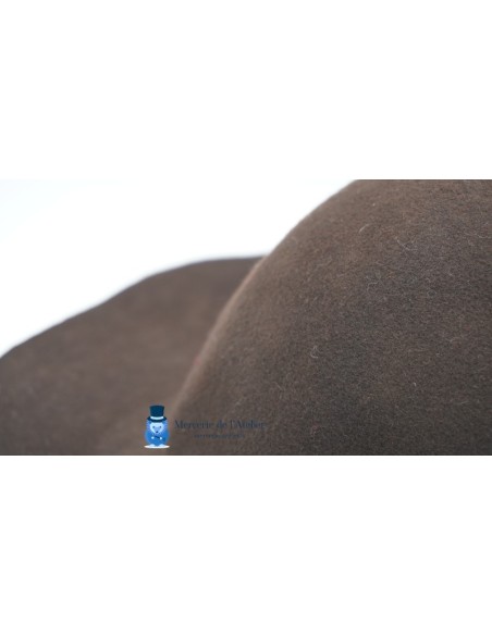 Wollen vilt capeline hoedvorm 180gr - Chocolade