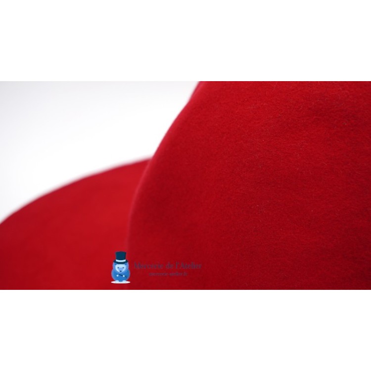 Capelina fieltro de lana 180gr - Rojo Cereza