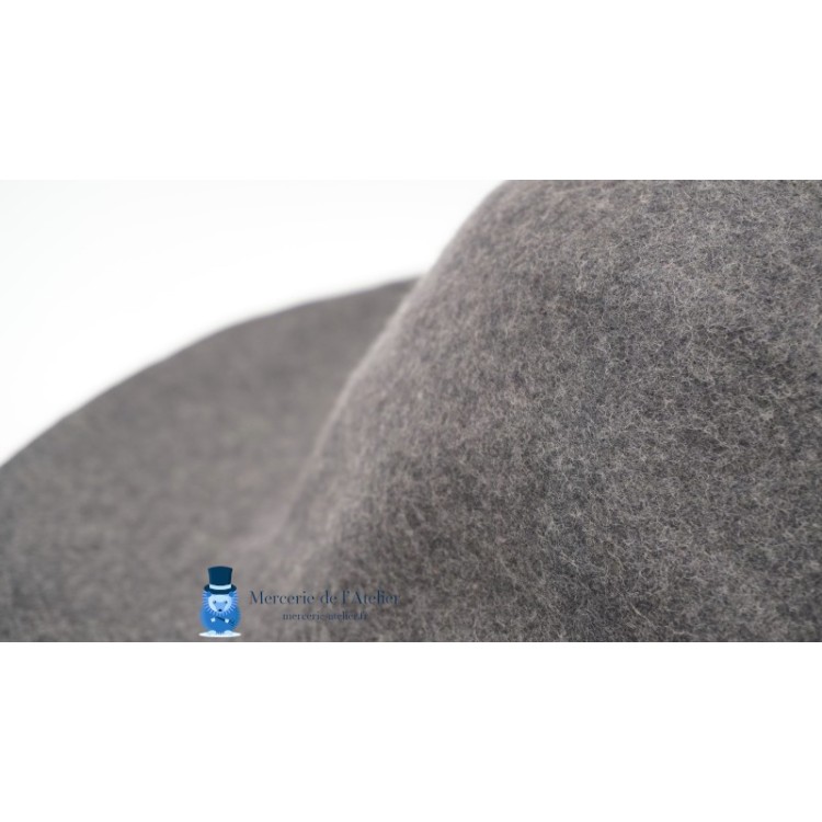 Anthracite Grey Wool Felt Capeline Base | Professional Millinery Blank