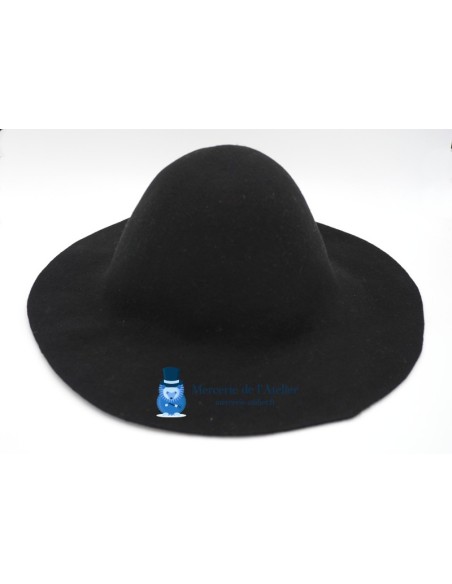 Capelina de fieltro de lana 180 g - Negro