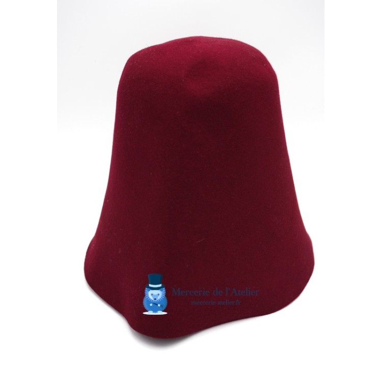 Rabbit fur felt hat body cone - Burgundy
