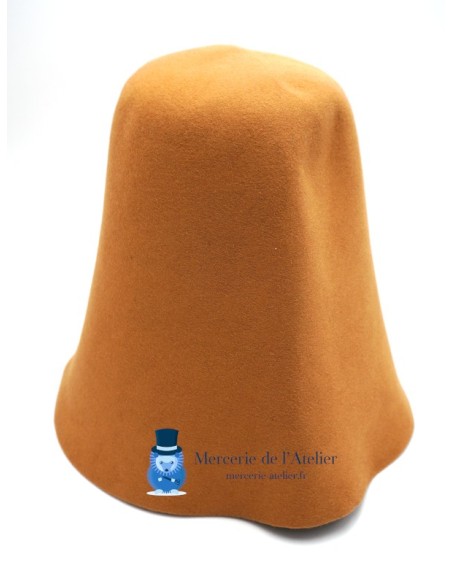Hasenhaarfilz-Hutstumpen - Camel