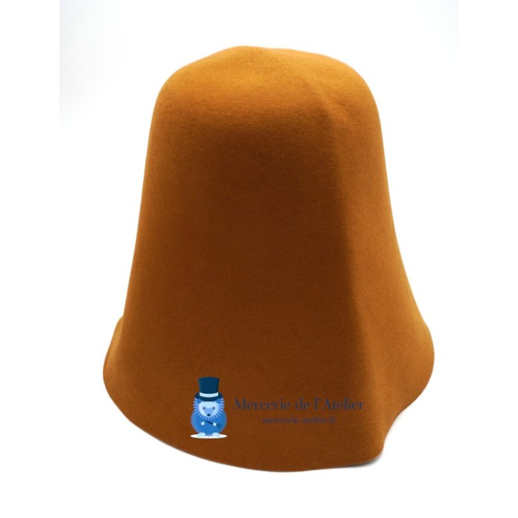 Cone em feltro de pelo de coelho - Caramelo