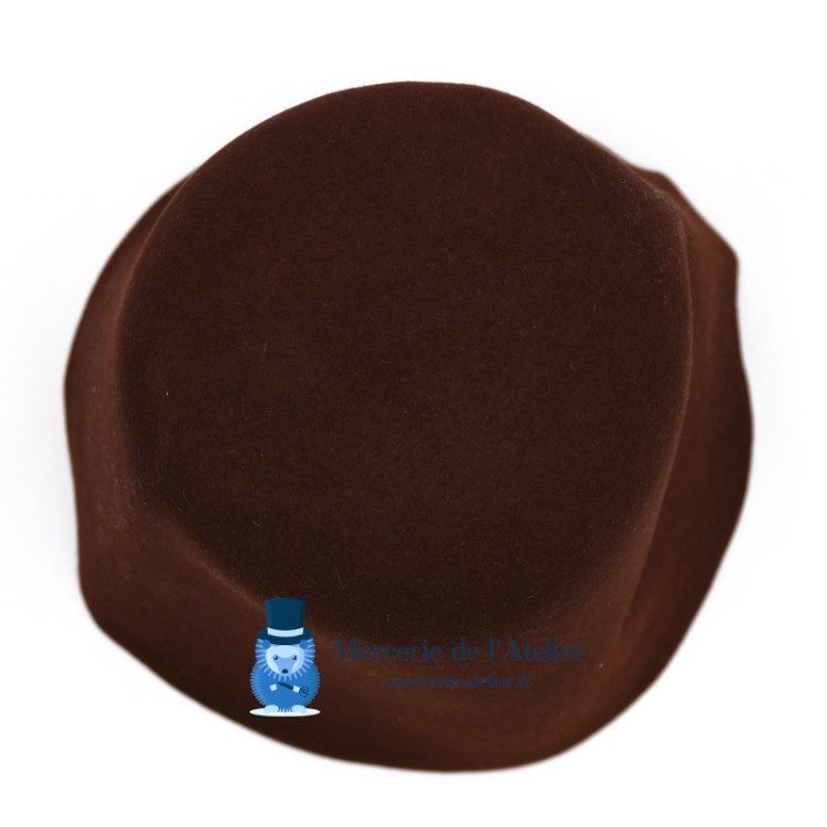 Konijnenhaarvilt hoedkegel - Chocolade