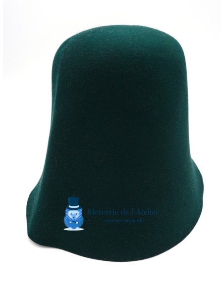 Cone em feltro de pelo de coelho - Verde Floresta