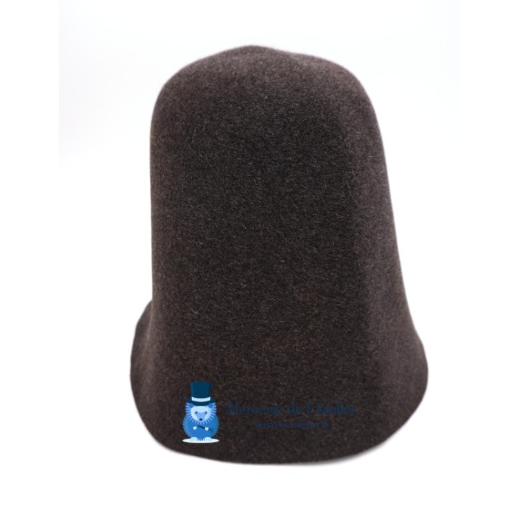 Cone em feltro de pelo de coelho - Cinza Antracite Mesclado