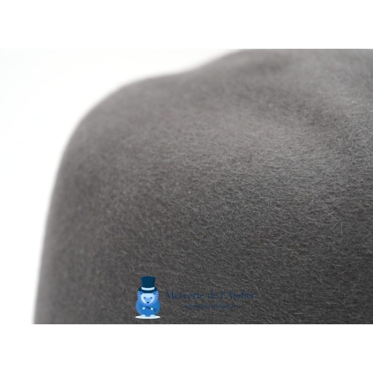 Cone em feltro de pelo de coelho - Cinza Rato