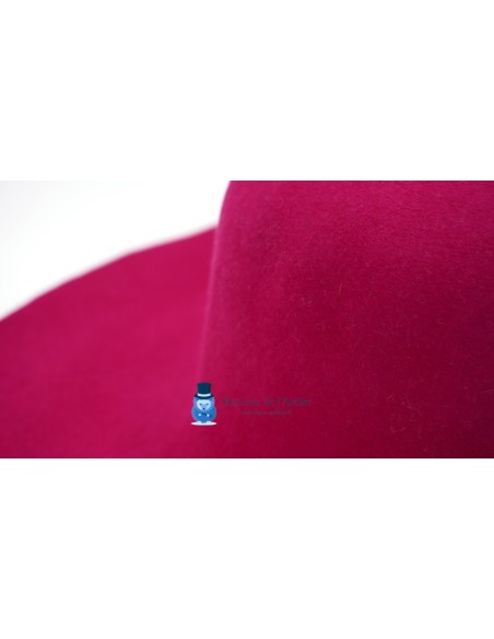 Rabbit fur felt capeline - Magenta